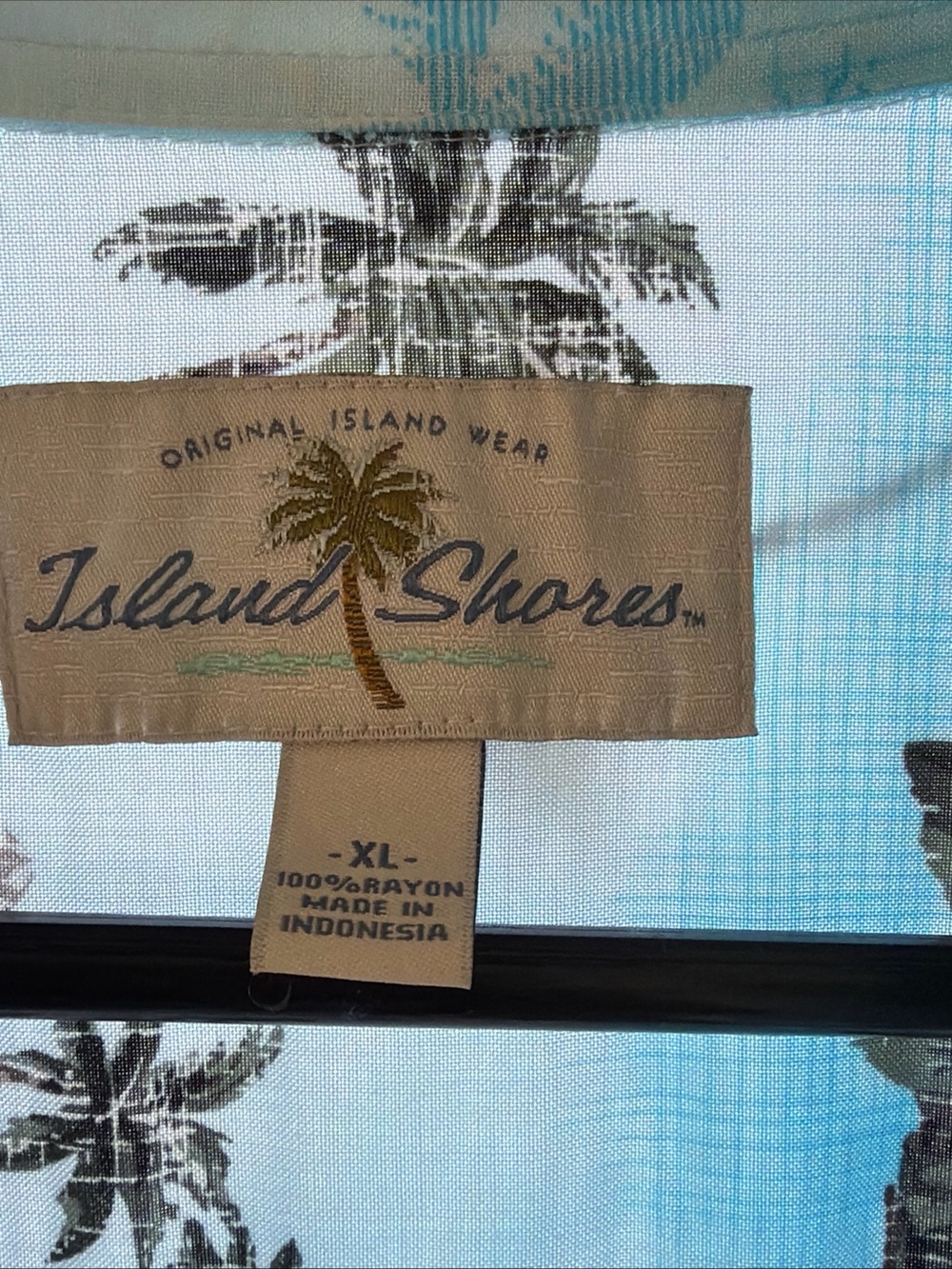 Island Shores Relaxed Fit Light Blue Tropical Print Hawaiian Shirt size XL - Picture 2 of 3